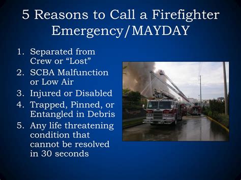 when to call a mayday firefighting